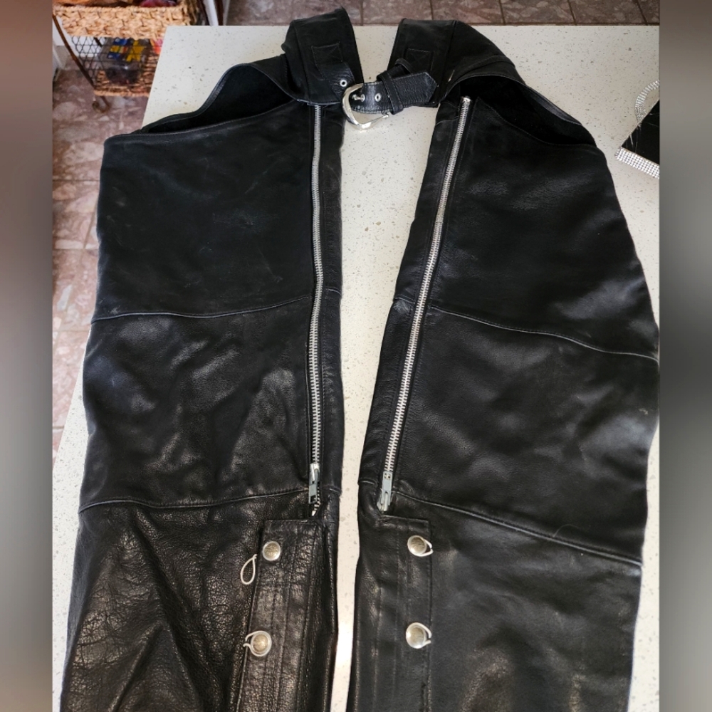 Harley Davidson Men's Leather Motorcycle Chaps XXXL